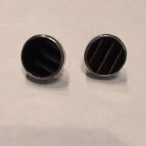 Elegant Black and Silver Earrings